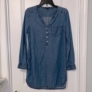 Denim Button-Up Tunic